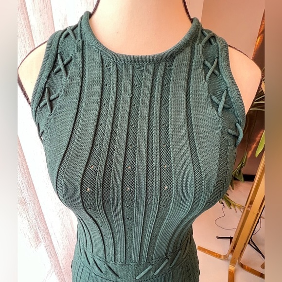 Rono Kobo Emerald Green Knit Dress - Picture 6 of 16